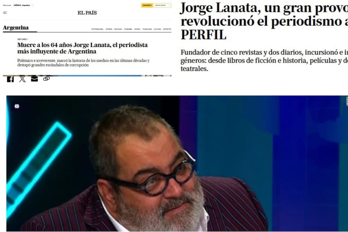 Cómo reflejaron los medios internacionales la muerte de Lanata Cómo reflejaron los medios internacionales la muerte de Lanata