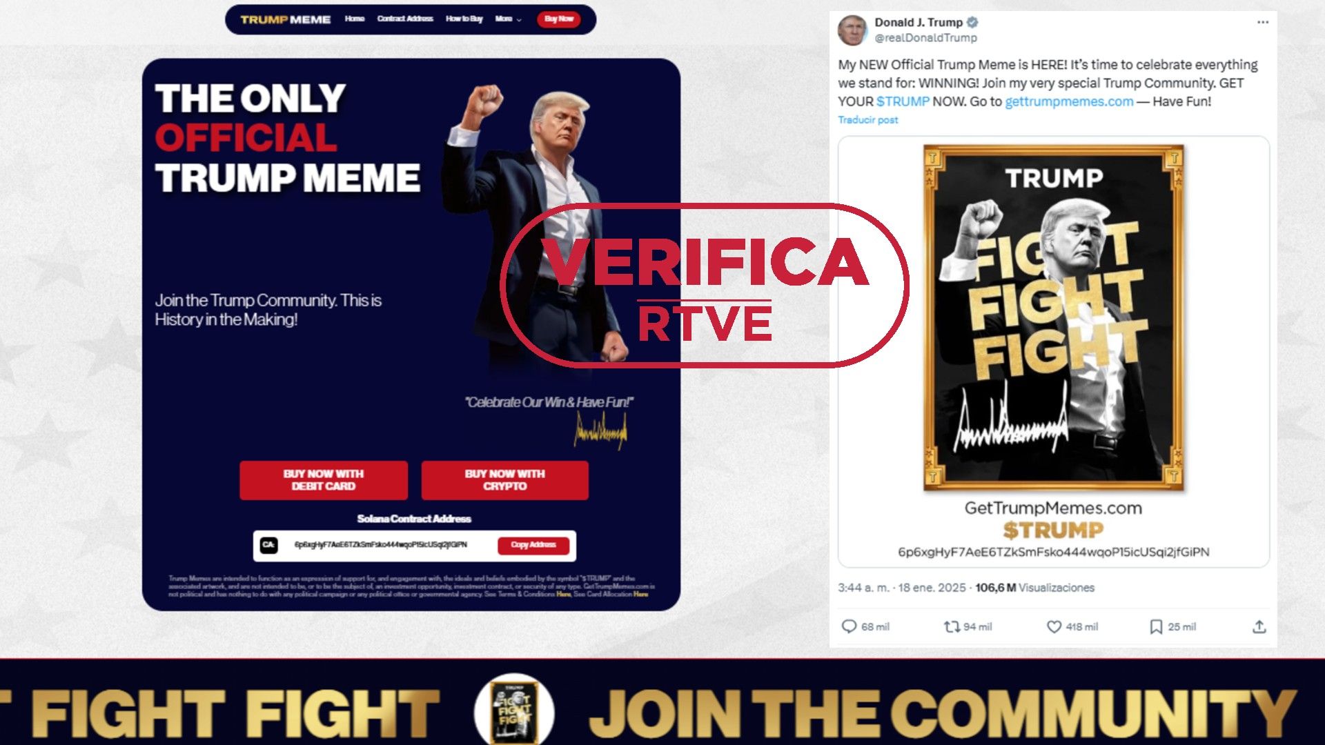 Así valoran los expertos $Trump, la ‘memecoin’ de Trump
