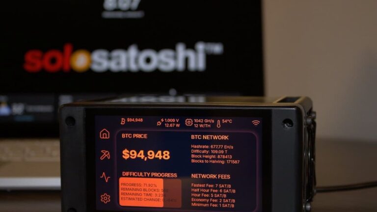 Solo Satoshi lanza el mini ASIC Bitaxe Touch para minería de Bitcoin en casa