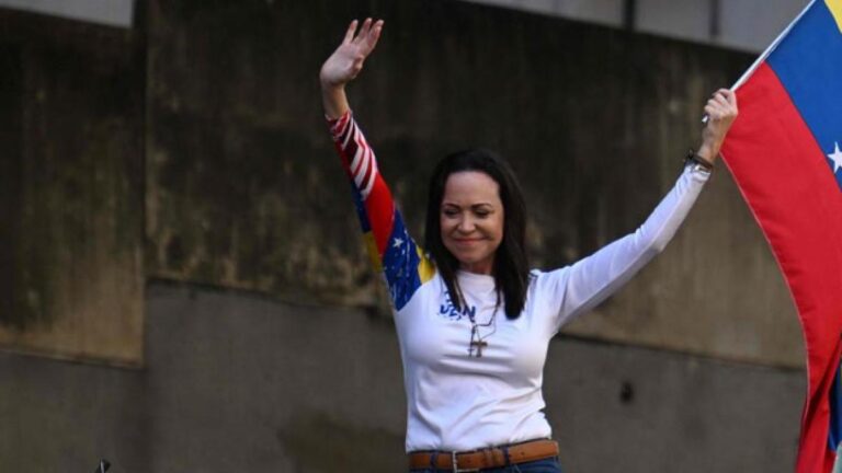 Supuesta detención y posterior liberación de María Corina Machado en una protesta en Caracas