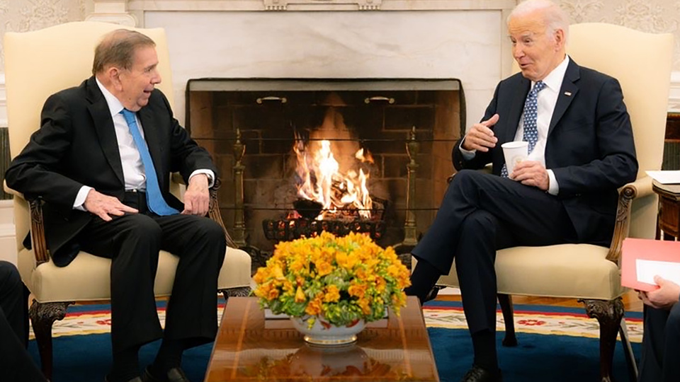 Biden recibió a González Urrutia en la Casa Blanca | A pocos días de la investidura presidencial de Maduro en Caracas Biden recibió a González Urrutia en la Casa Blanca | A pocos días de la investidura presidencial de Maduro en Caracas