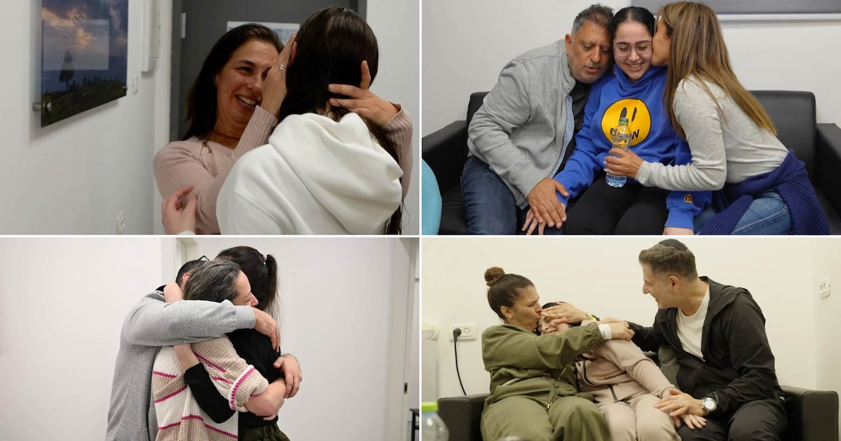 El emotivo reencuentro de las soldados israelíes con sus familiares tras más de 15 meses secuestradas por Hamas