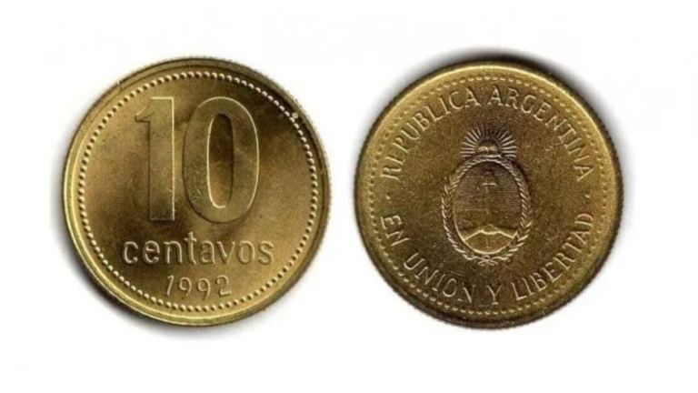 Pagan 0 mil por una moneda de 10 centavos en Argentina: cómo es