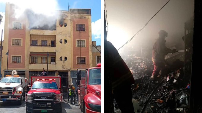 Un apartamento se incendió y otro registró daños en Caracas Un apartamento se incendió y otro registró daños en Caracas