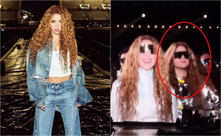 Lo logró, imitadora de Shakira camina a su lado durante su cuarto concierto en la CDMX