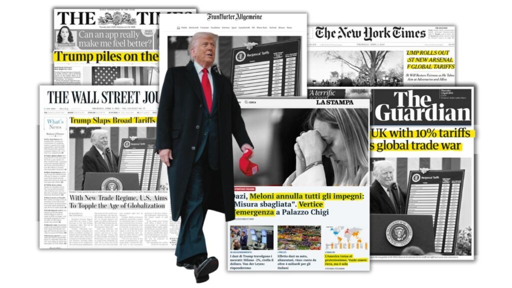 “Europa se tambalea” o “el riesgo de una escalada incontrolable”: la prensa internacional sobre los aranceles de Trump “Europa se tambalea” o “el riesgo de una escalada incontrolable”: la prensa internacional sobre los aranceles de Trump