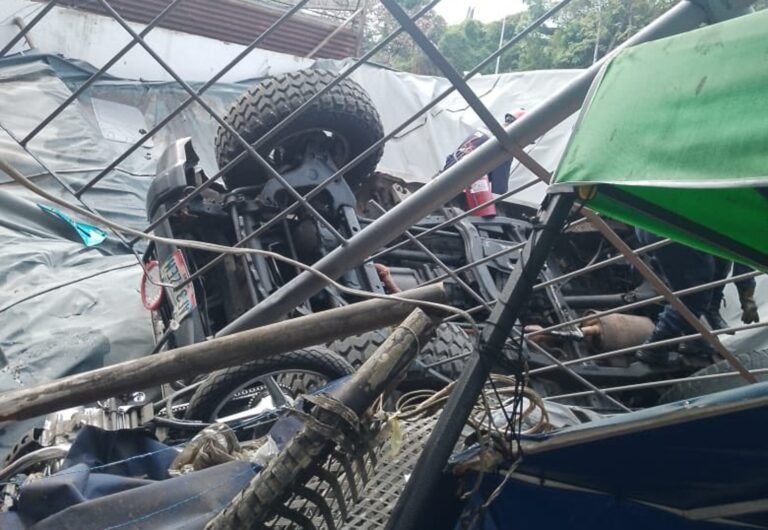 Cae carro sobre feria de verduras en Campo Rico