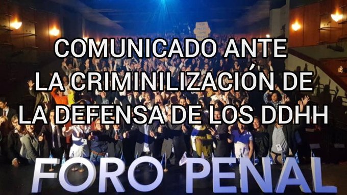 Foro Penal rechaza acusaciones y reafirma su compromiso con los derechos humanos Foro Penal rechaza acusaciones y reafirma su compromiso con los derechos humanos