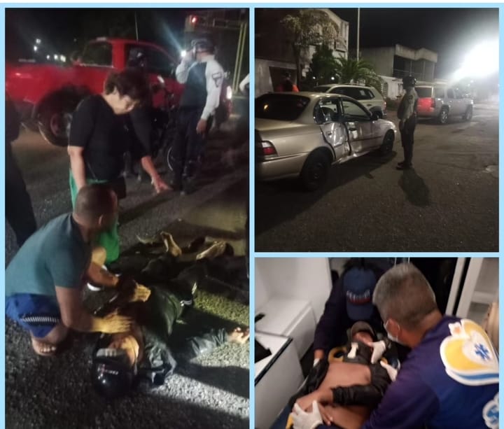 Accidente en el semáforo de Las Garzas dejó un lesionado