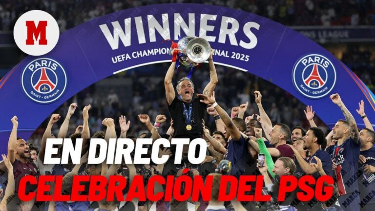En directo | El PSG celebra su primera Champions por las calles de París